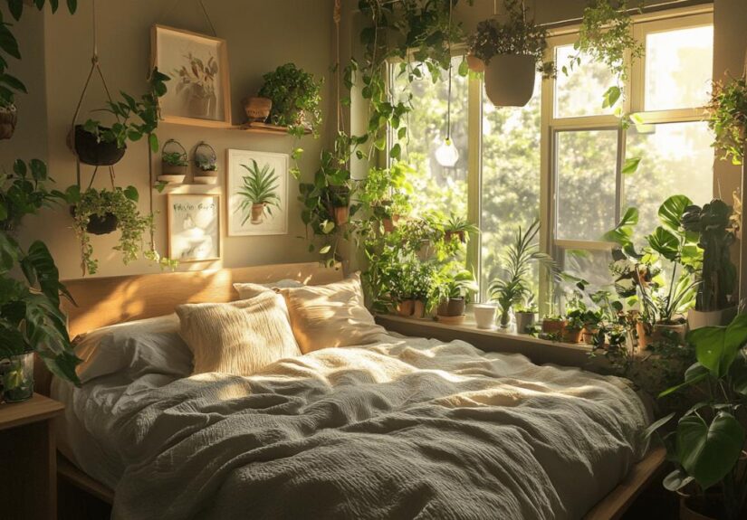 Comment utiliser des plantes et pots de fleurs pour une chambre confortable